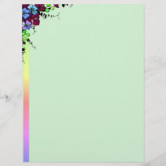 Papier Fleurs arc-en-ciel