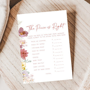 Papier Fleurs Bébé Fleurit Jeu Baby Shower Le Prix Est Ju