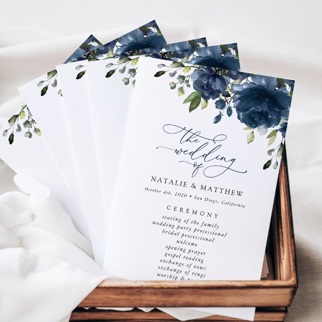 Papier Fleurs bleues de la Marine, Verdure, Boho, Program (Créateur téléchargé)