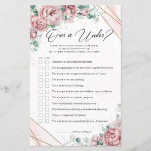 Papier Fleurs bohème faux or sur ou sous le jeu de bébé