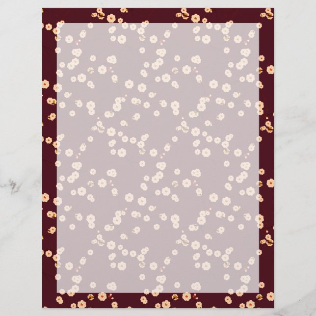 Papier Fleurs Brunes (Devant)