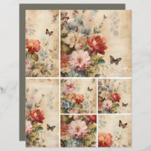 Fleurs Collage Vintage 2b