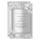 Fleurs d'argent 25e anniversaire mariage invitatio