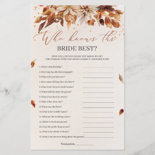 Papier Fleurs D'Automne Rustrées Qui Connaît Le Mieux L'É