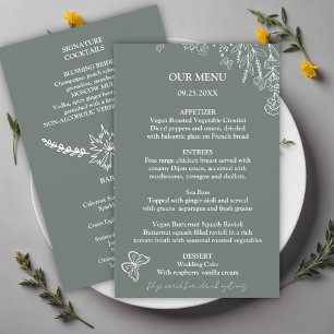 Papier Fleurs de prairie Sirocco Green Mariage Budget Men