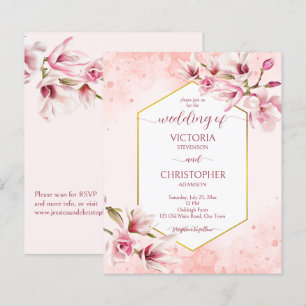 Papier Fleurs de printemps rose magnolia budget
