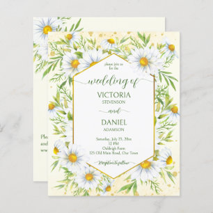 Papier Fleurs de printemps Wild daisy budget mariage