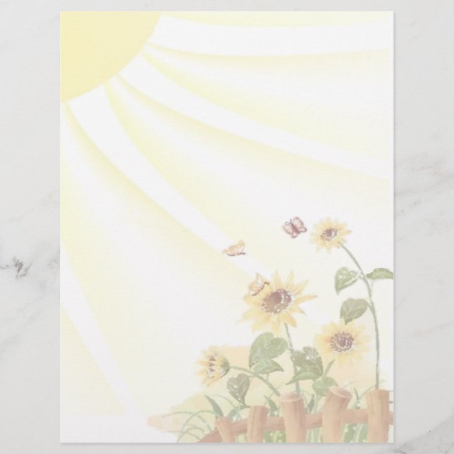 Papier Fleurs de soleil (Devant)