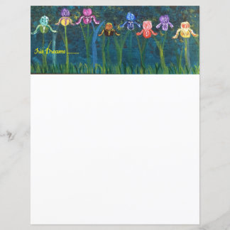 Papier Fleurs d'Iris stationnaires
