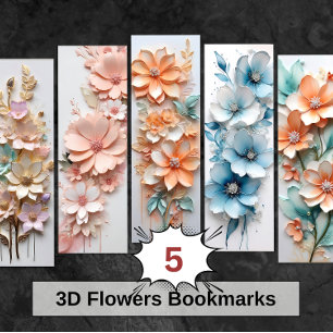 Papier Fleurs Jolis 3D Floral do-it-yourself Signet C