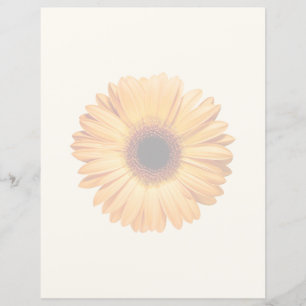 Papier Fleurs Orange Gerbera