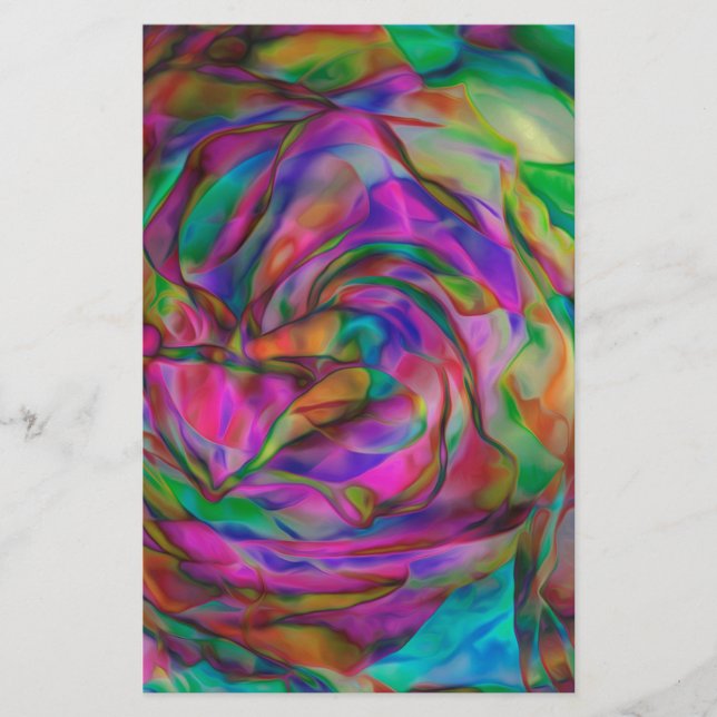 Papier Fleurs psychédéliques (Devant)