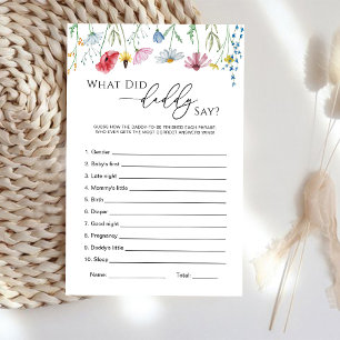 Papier Fleurs sauvages Que dit Papa Jeu