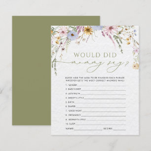 Papier Fleurs sauvages Qu'Est-Ce Que Maman A Dit Baby sho