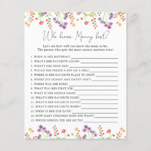 Papier Fleurs sauvages qui connaît MOMMY mieux