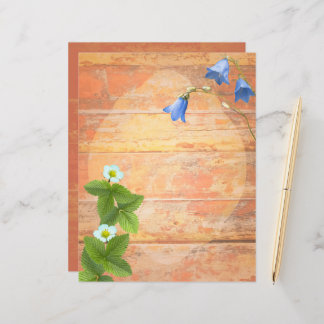 Papier Fleurs sauvages sur un arrière - plan de tableau u