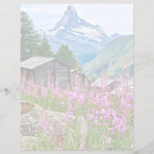 Papier Fleurs   Summer Matterhorn Suisse