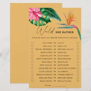 Papier Fleurs tropicales - Préférerait-elle une baby show
