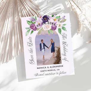 Papier Fleurs violettes photo mariage budget enregistrer