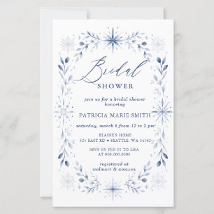 Papier Flocons de neige bon marché Mariage d'hiver bleu