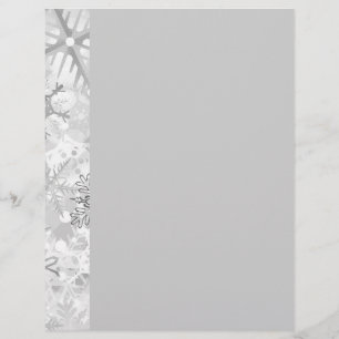 Papier flocons de neige gris gris hiver couche de réalism