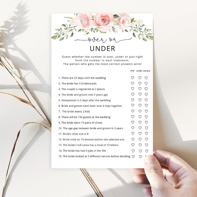Papier Floral au-dessus ou sous la douche nuptiale (Créateur téléchargé)