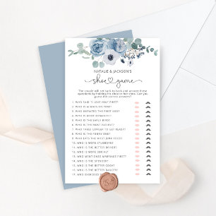 Papier Floral bleu Dusty Le jeu de chaussures mariage