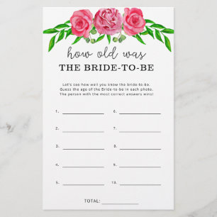 Papier Floral blush Quel âge avait la mariée pour être