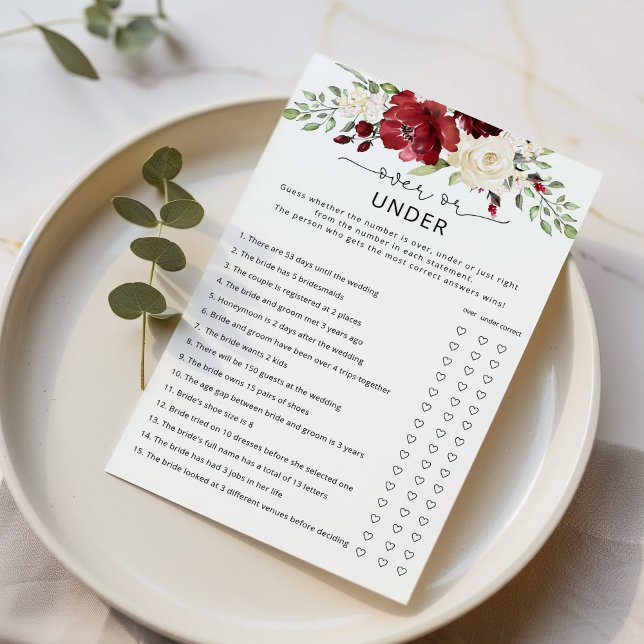 Papier Floral Bourgogne au-dessus ou sous la douche de na (Créateur téléchargé)