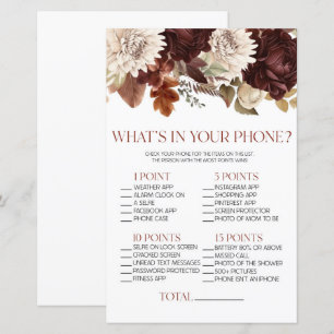 Papier Floral Bourgogne Dans Votre Baby shower Téléphone