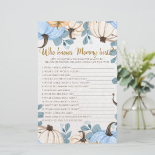 Papier Floral citrouille - Qui connaît maman meilleur jeu