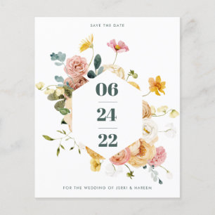 Papier Floral Enregistrer la date   Sutton