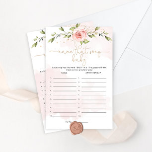 Papier Floral or Nom de la chanson jeu de baby shower