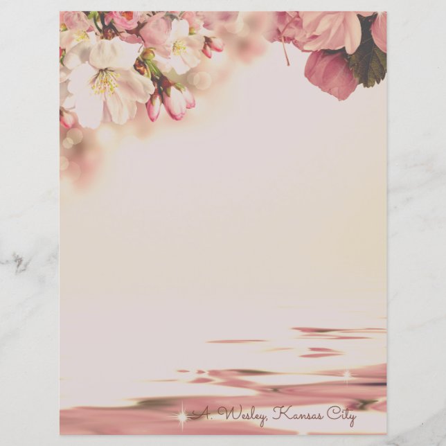 Papier Floral personnalisé (Devant)