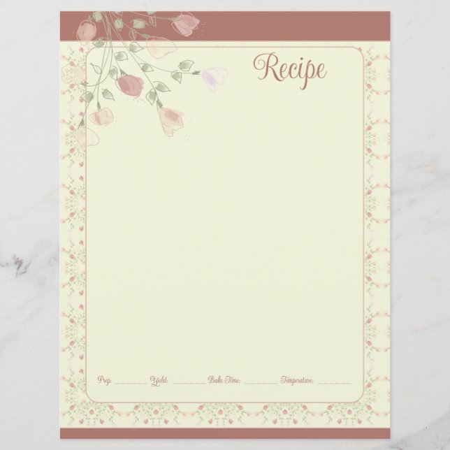 Papier Floral rose Accentué (Devant)