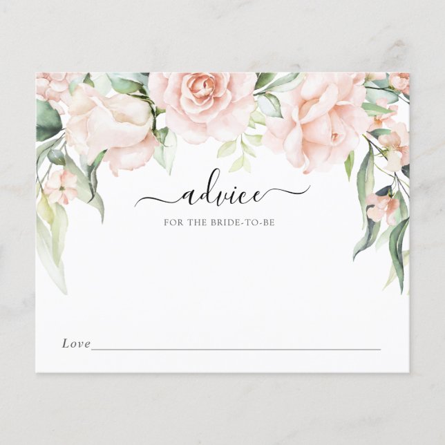 Papier Florales de Blush et conseils de verdure pour la m (Devant)