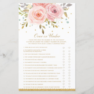 Papier Flore rose rousse au-dessus ou en-dessous du jeu d