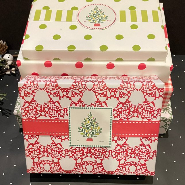 Papier folklorique pour l'enveloppement de Noël (Créateur téléchargé)