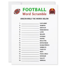 Football Word Scramble Jeu