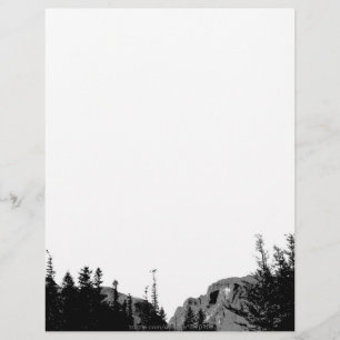 Papier Force/paysage de montagne en B/W
