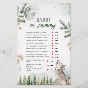 Papier Forest Wolf Daddy ou Mommy Games