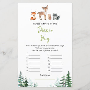 Papier Forêt boisée Oh douche garçon Qu'y a-t-il dans le 