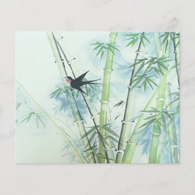 Papier Forêt de bambou - vert (Devant)