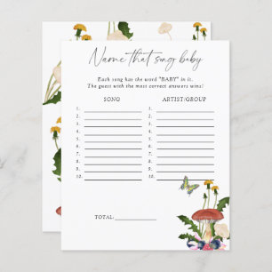 Papier forêt de champignons - Nom du jeu de baby shower d