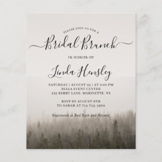 Papier Forêt Misty Paysage Bridal Brunch Invitation