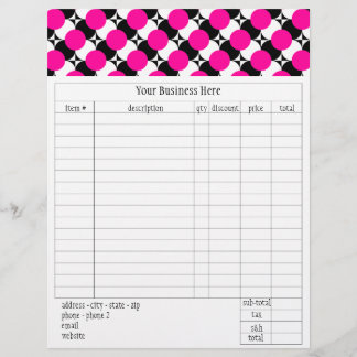 Papier Formulaire de commande de points funky PICK-A-COLO