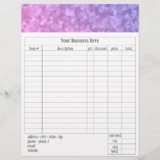 Papier Formulaire de commande Lil Miss Claudia