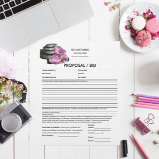 Papier Formulaire de proposition pour la tranquillité des