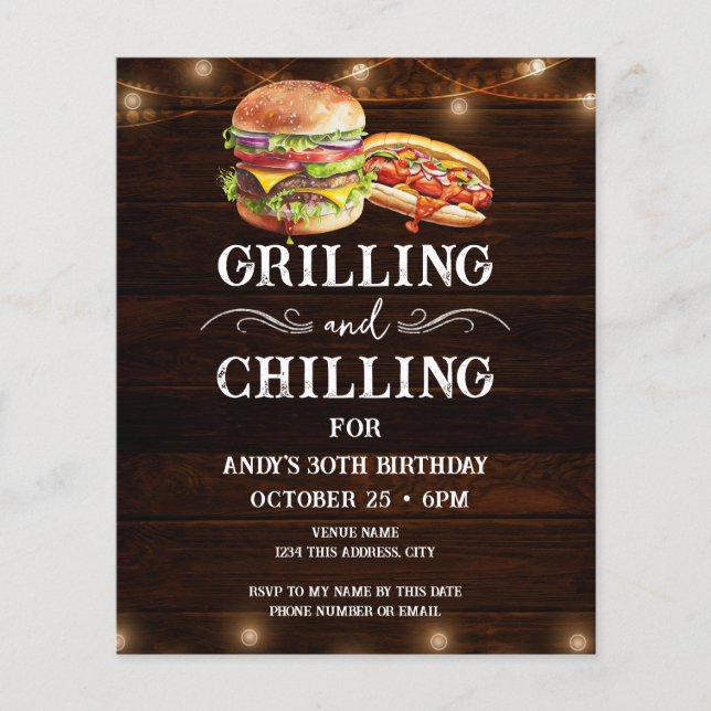 Papier Fraisage et grillages 30e anniversaire Invitation