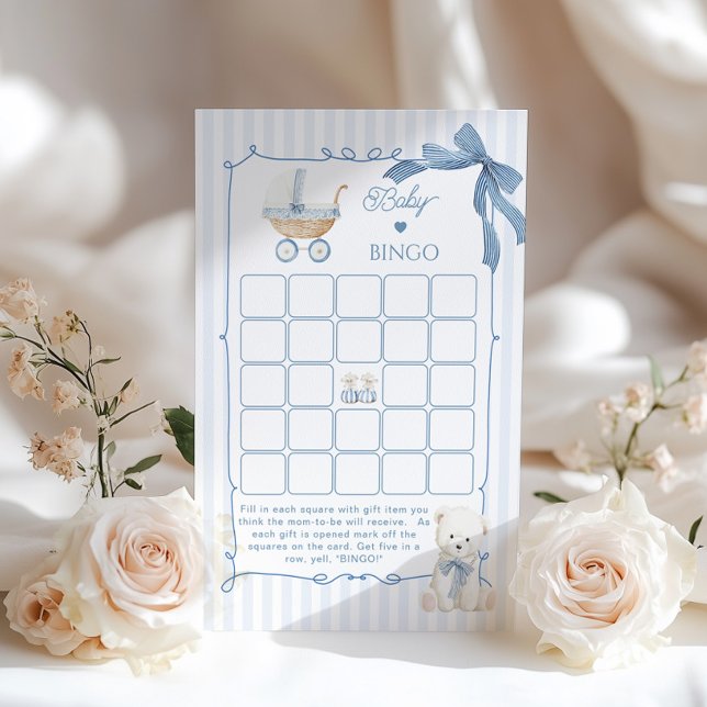 Papier French Nursery Coquette Carriage Baby Bingo game (Créateur téléchargé)